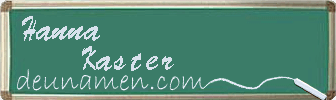 Hanna Kaster Visitenkarte